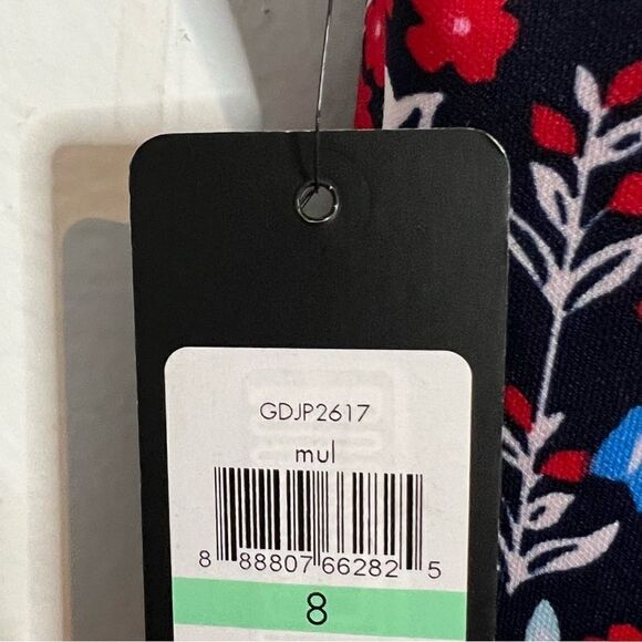 Guess Floral Print Sleeveless Mesh Neckline Dress - Picture 3 of 5